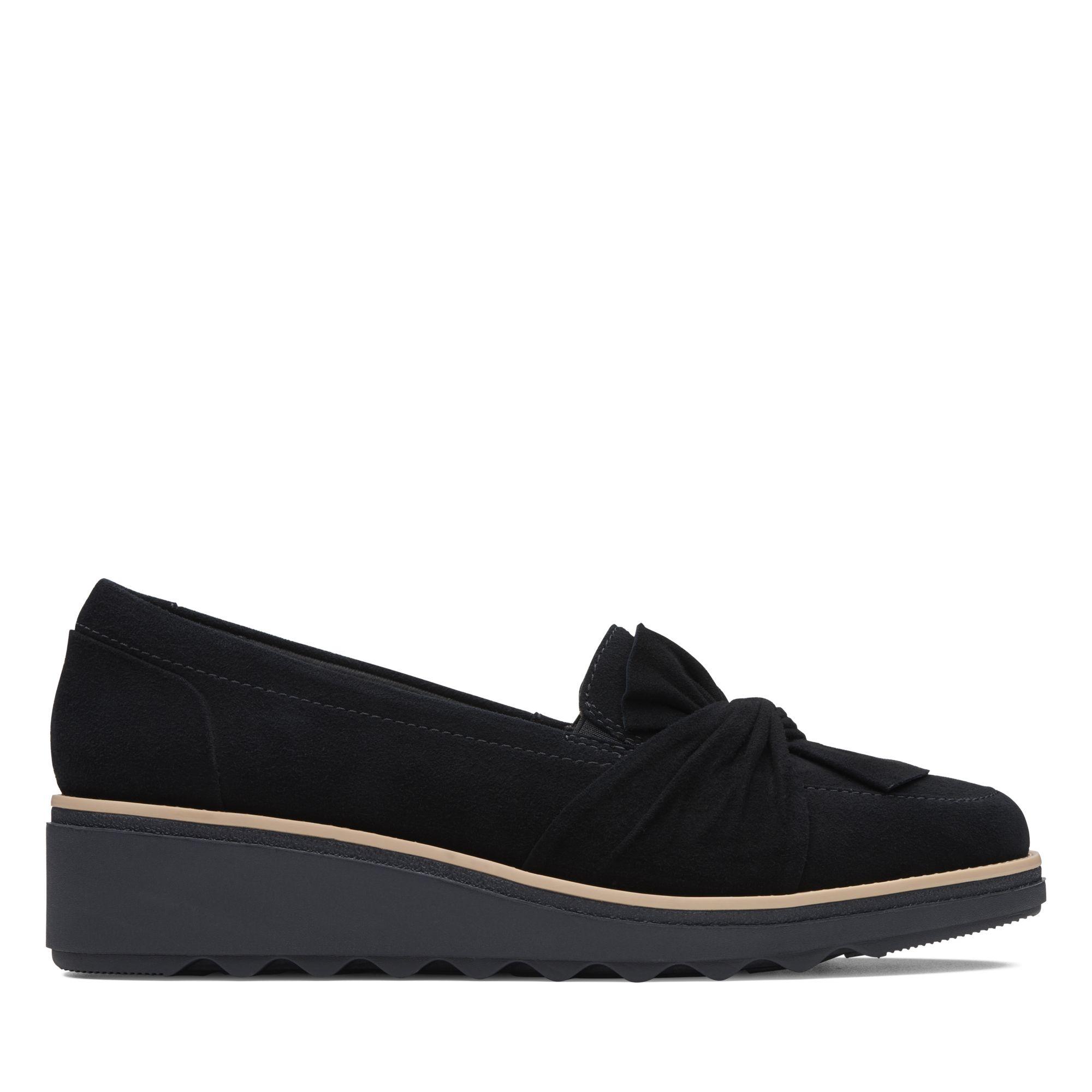 clarks sharon dasher black suede