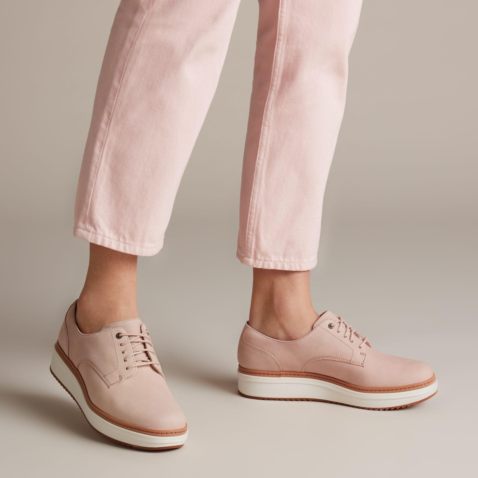 Clarks Leather Teadale Rhea Oxford in Blush Pink Nubuck (Pink) - Save 62% |  Lyst