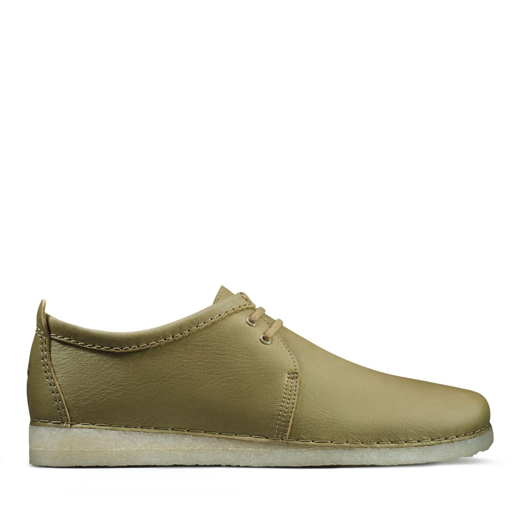 Clarks Ashton Leather Shoes - Olive in Olive Leather (Green) for Men - Lyst