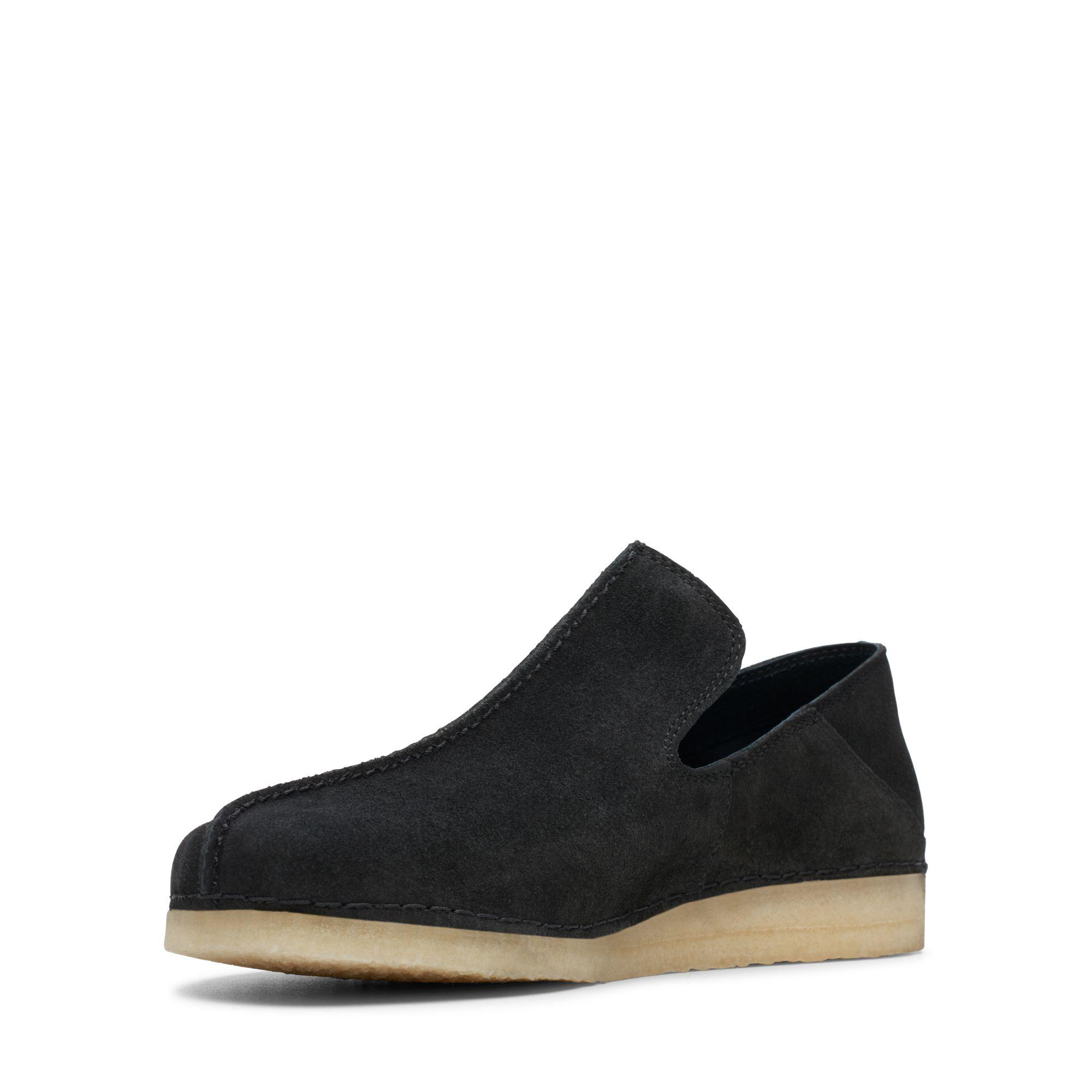 clarks ashton black suede