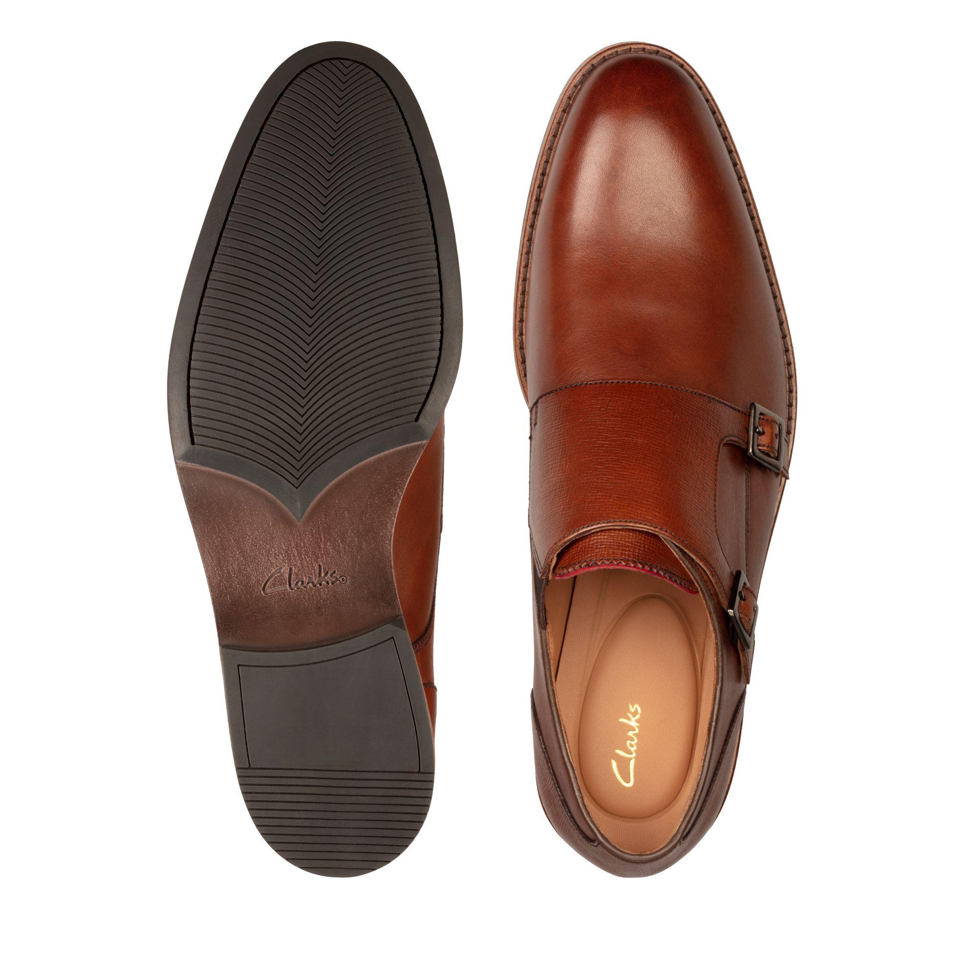 Clarks Leather Citi Stride Monk in Brown for Men | Lyst