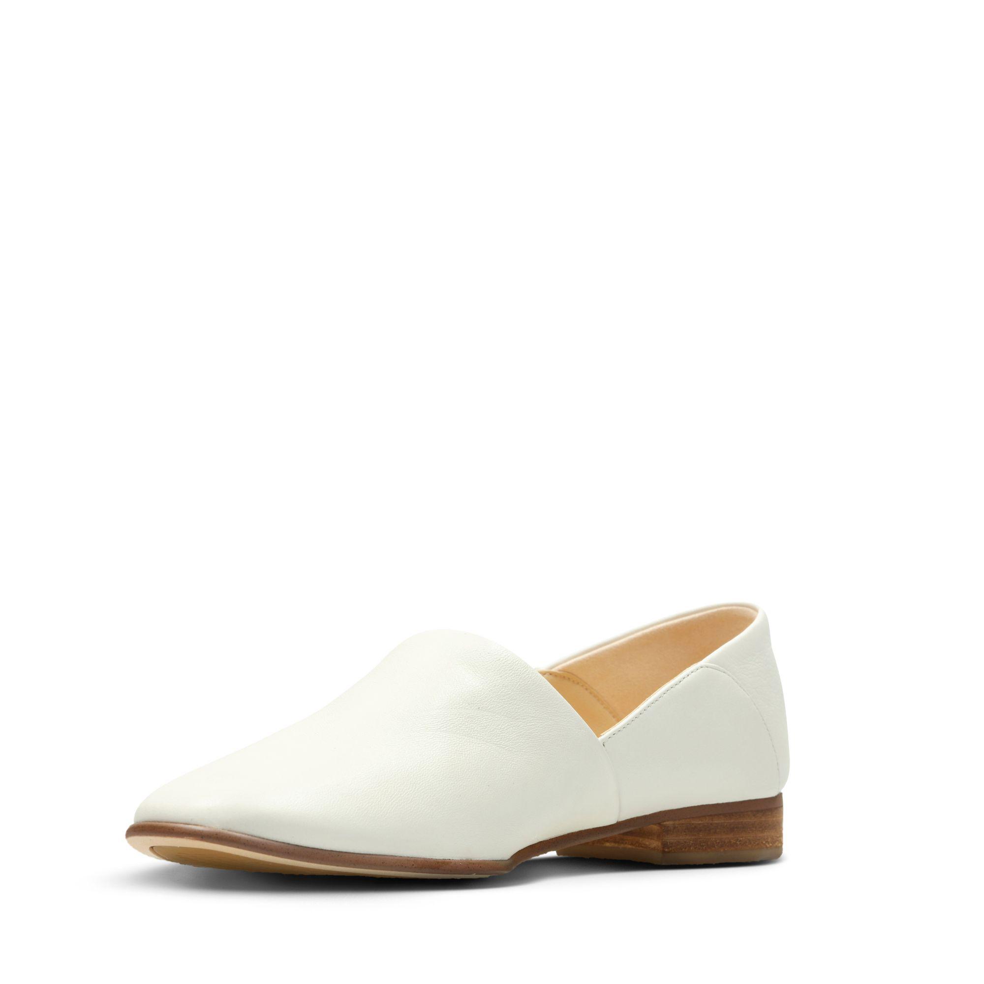 Clarks Leather Pure Tone in White Leather (White) - Lyst