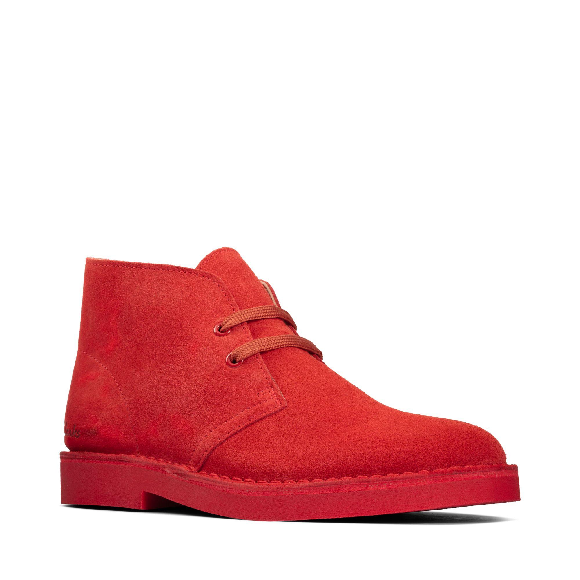clarks red booties