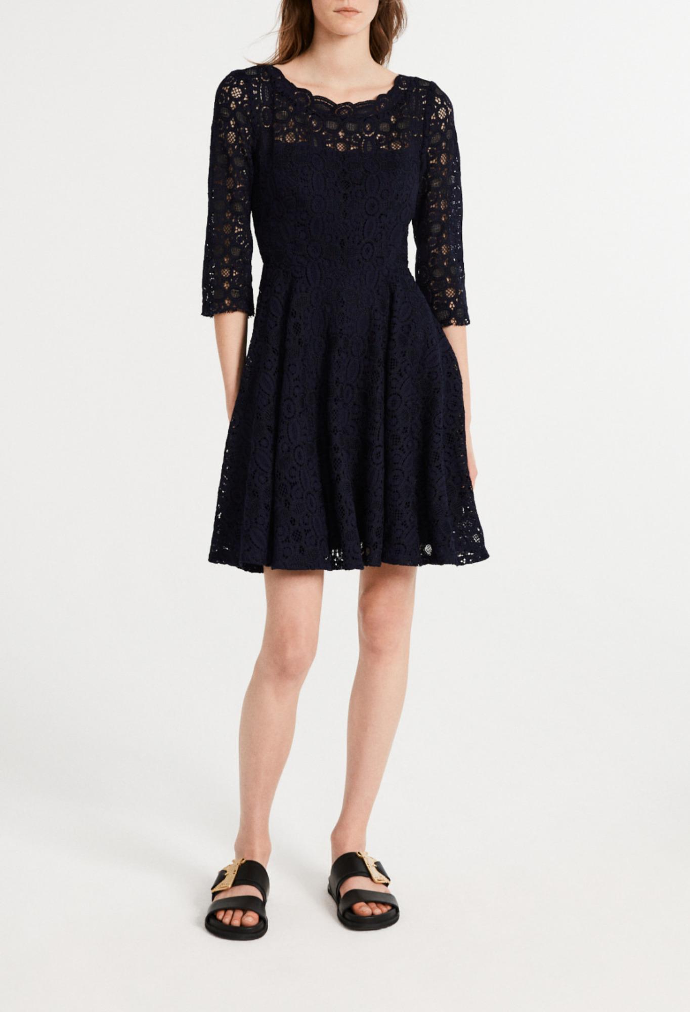 Robe En Dentelle Claudie Pierlot en coloris Noir Lyst