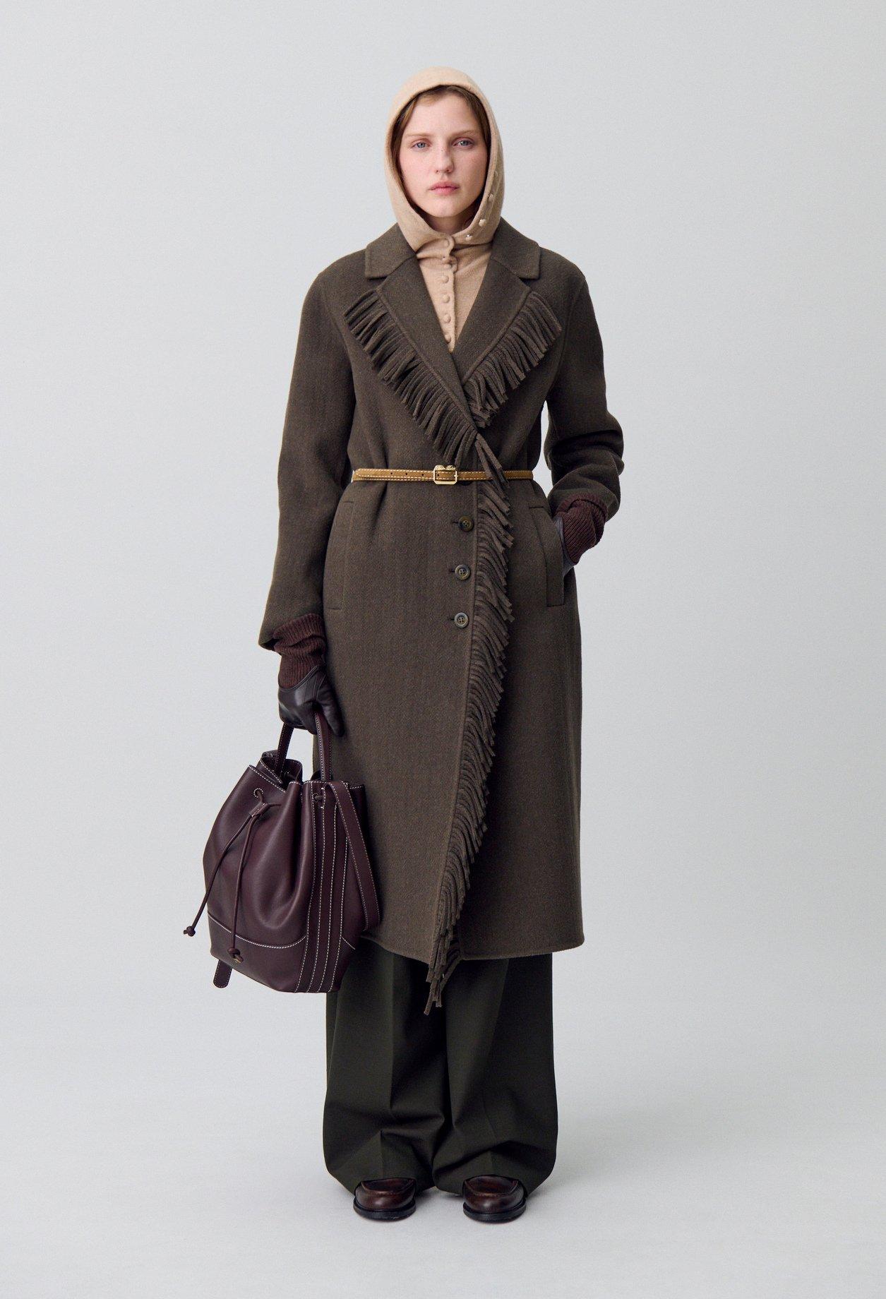 Claudie Pierlot Manteau Long Marron Claudie Pierlot Manteau Laine