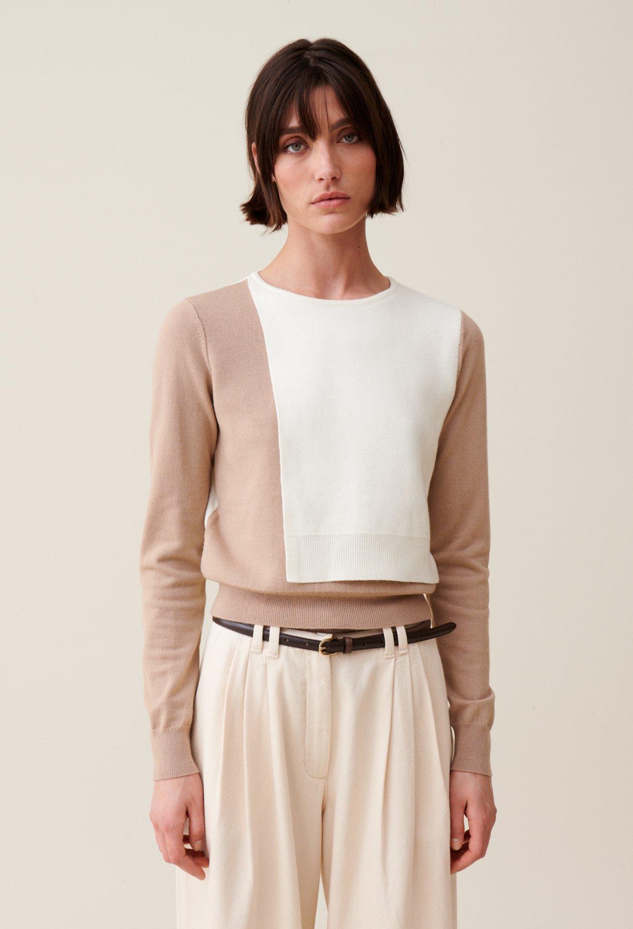 Pull Court Rabat Ton Sur Ton Claudie Pierlot en coloris Neutre Lyst