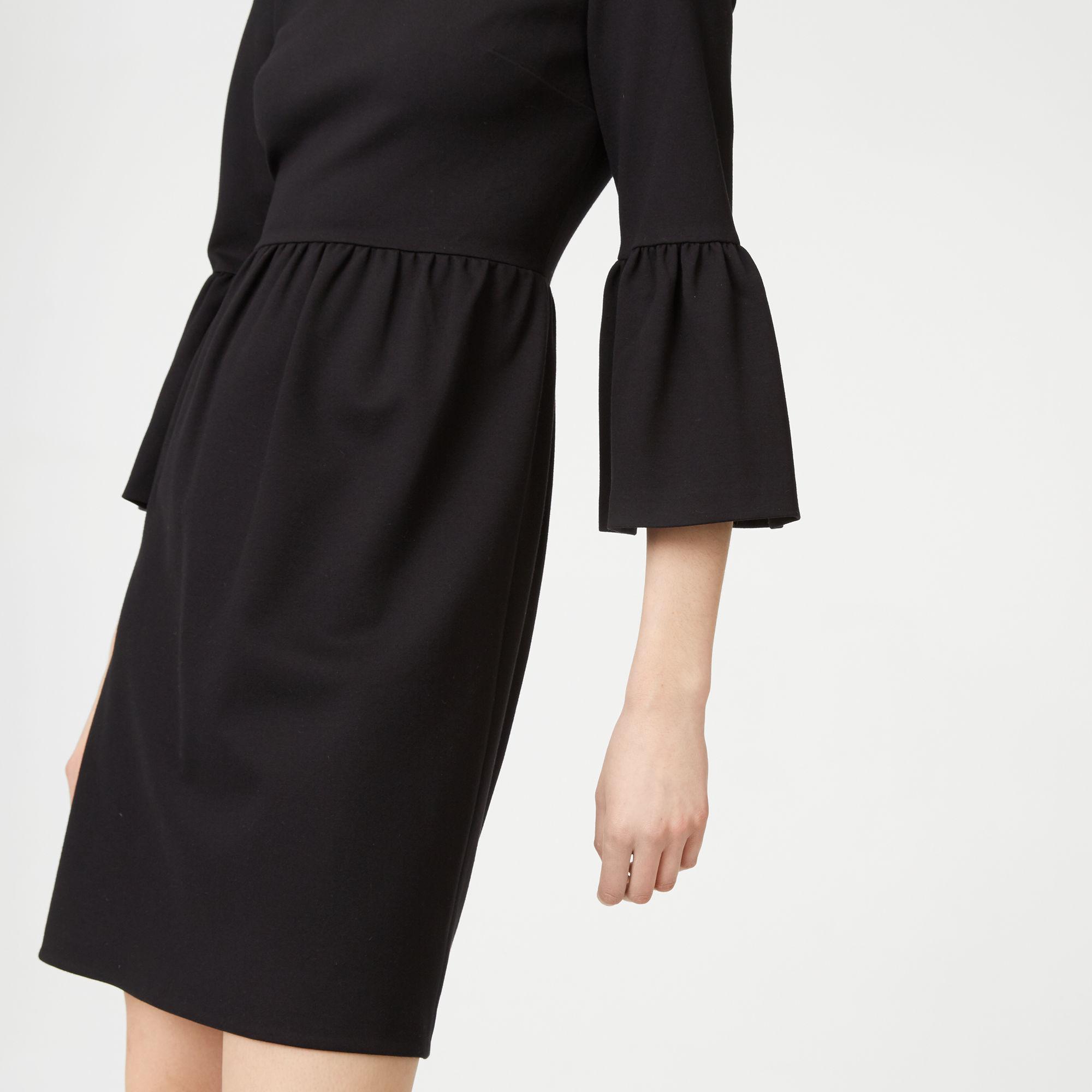 black ponte knit dress