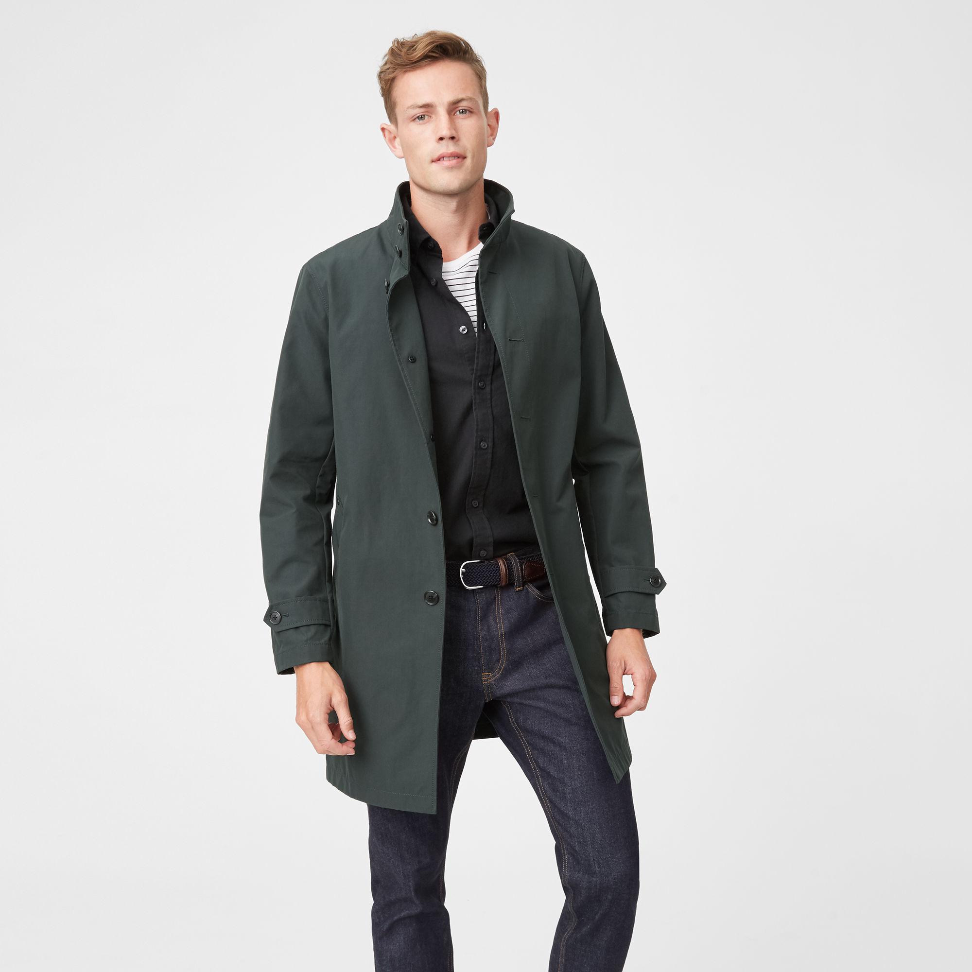 mens green mac jacket
