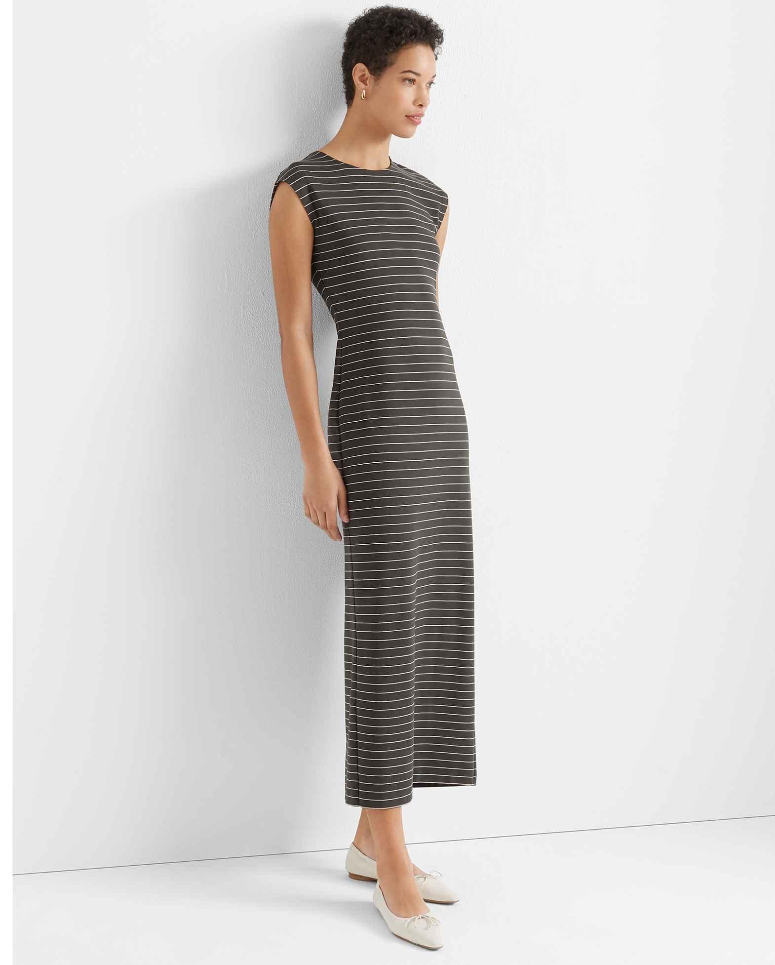 Club Monaco Stripe Ponte Knit Maxi Dress Save 33 Lyst