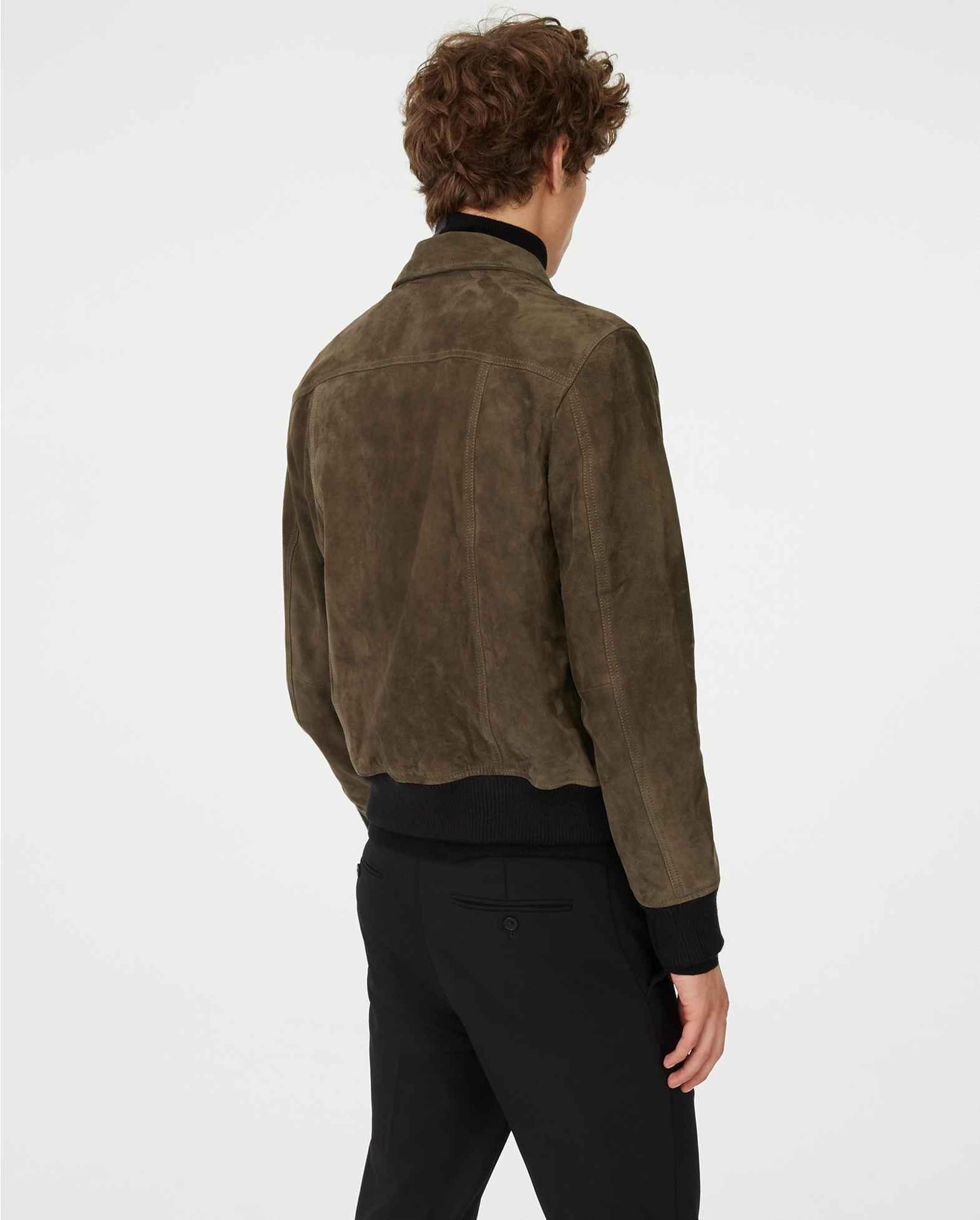 club monaco suede trucker jacket