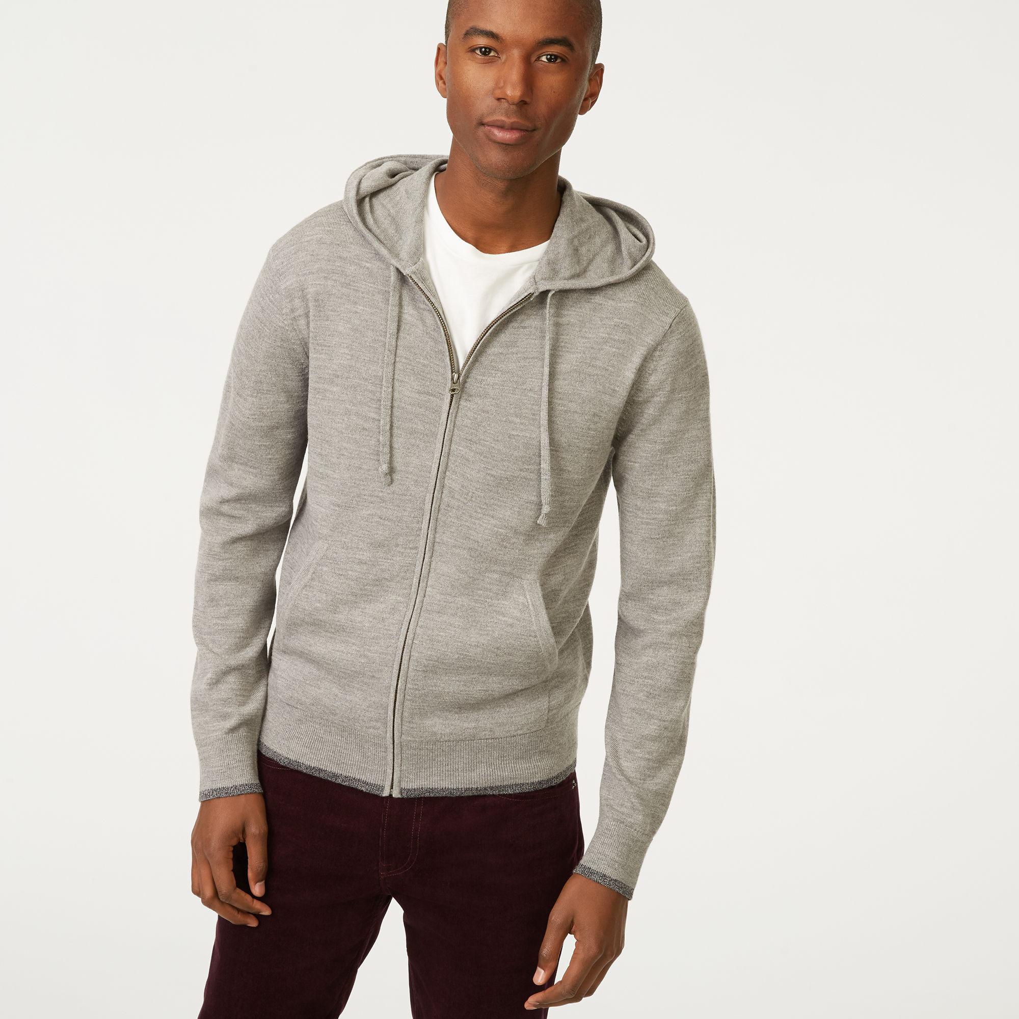 merino full zip hoodie