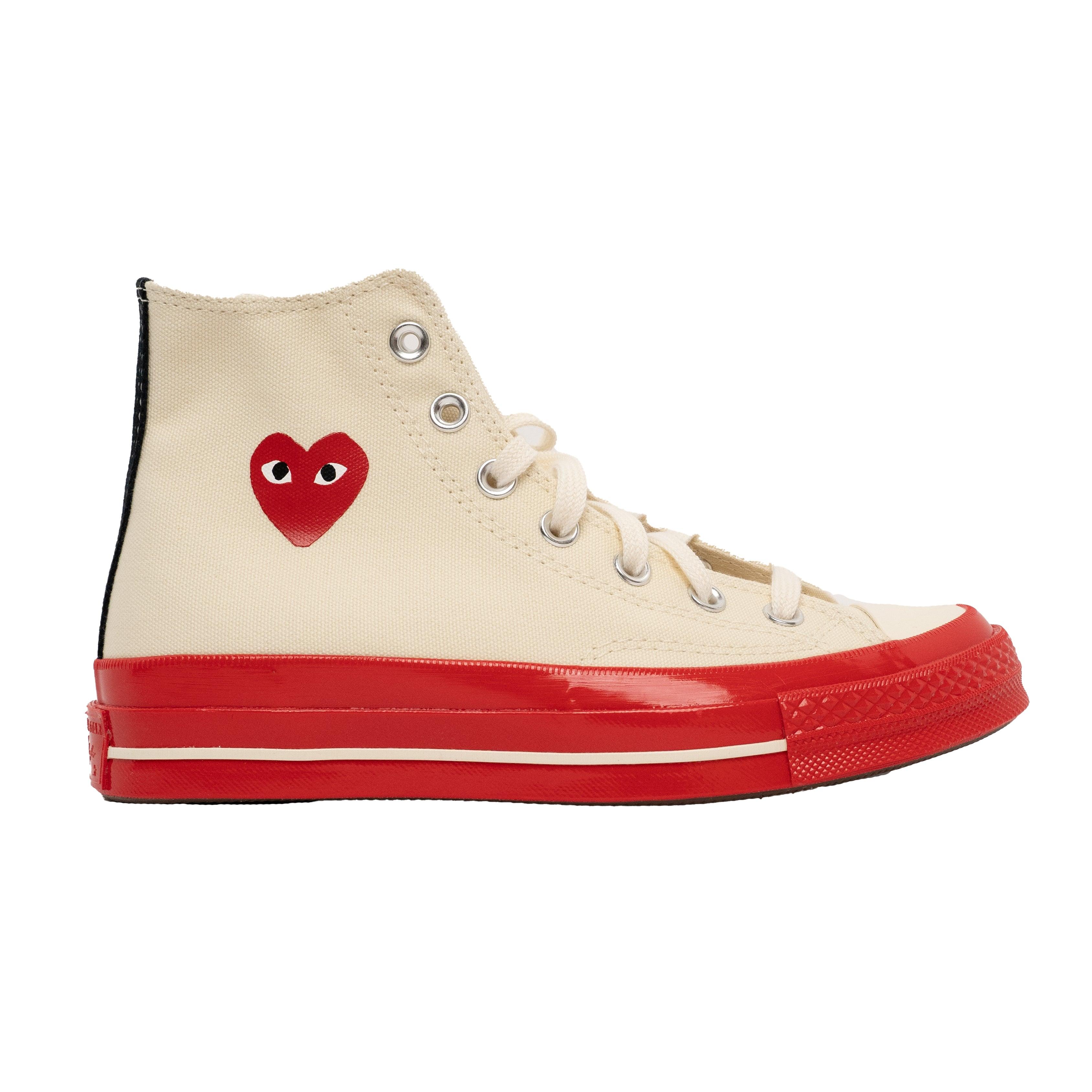 COMME DES GARÇONS PLAY Play X Converse Red Sole High in Natural for Men |  Lyst