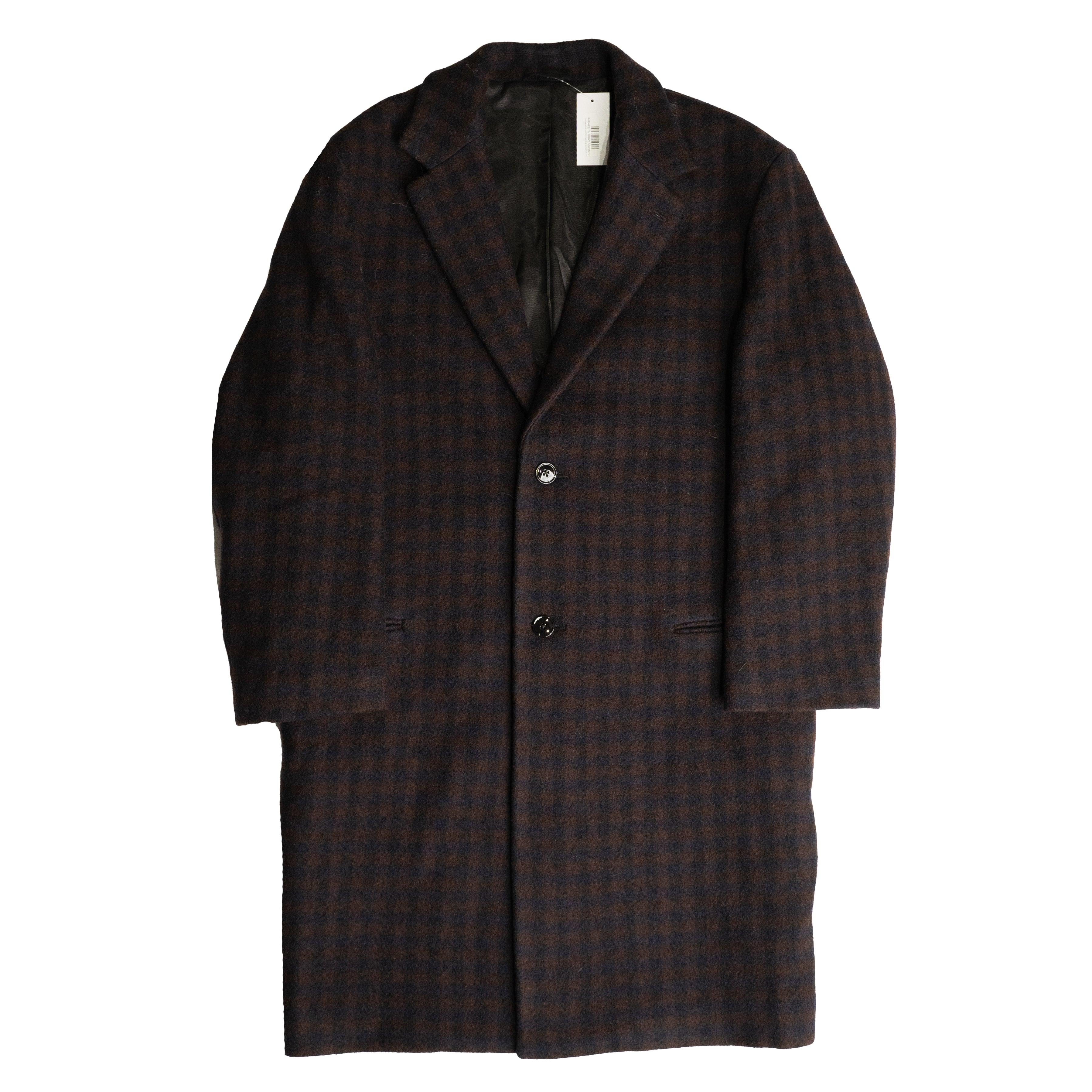 Lemaire Chesterfield Check Coat in Black for Men | Lyst UK