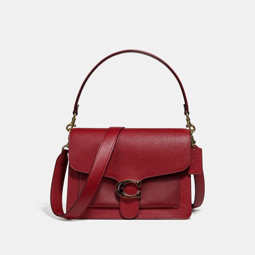 COACH Leather Tabby Shoulder Bag in Brass/Deep Red (Red) Lyst