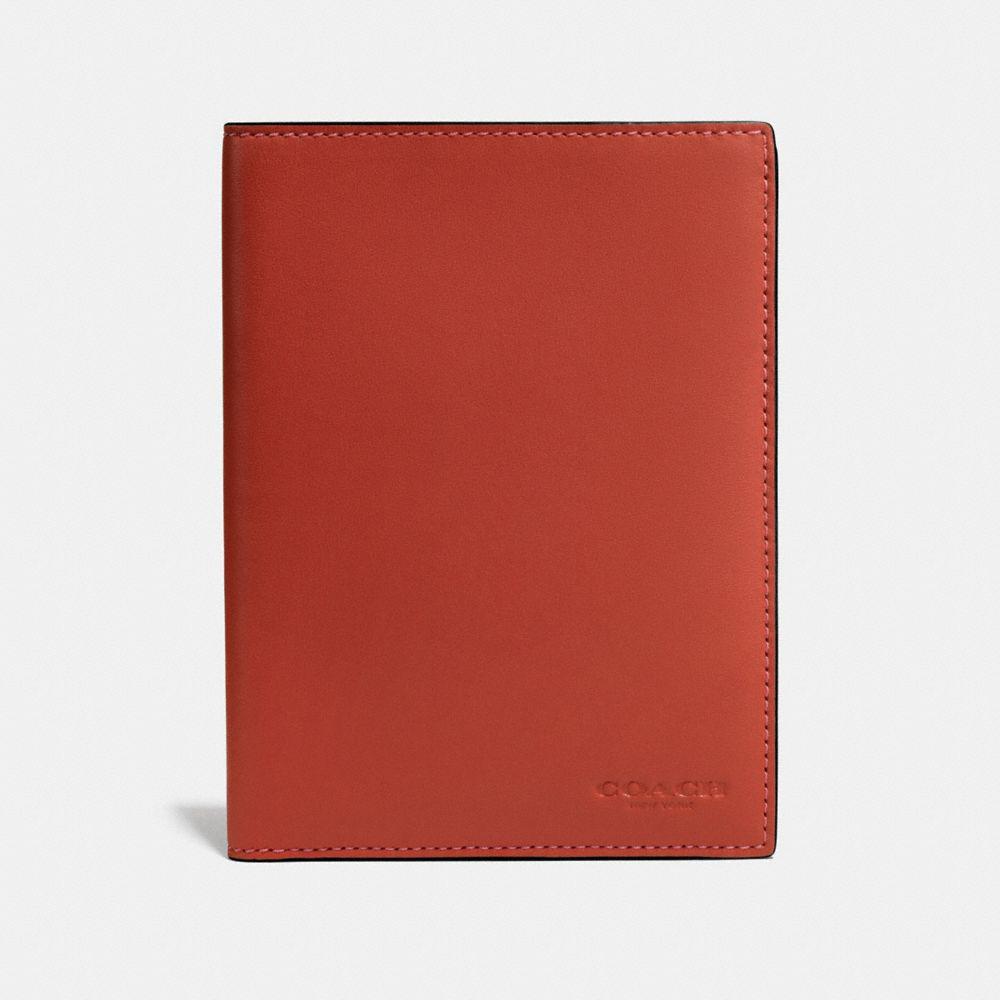 COACH Leather Passport Case in Red | Lyst