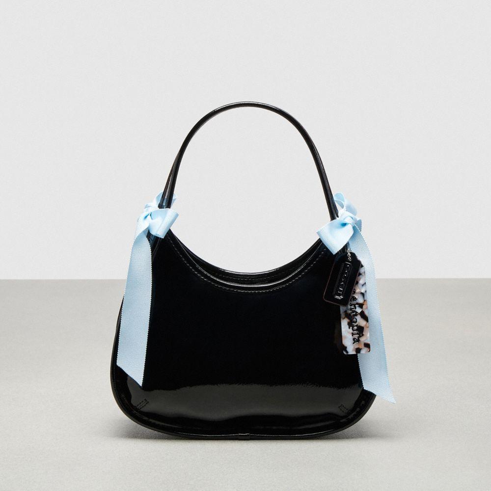 COACH Ergo Bag In Crinkle Patent Topia Leather With Bows in COACH Ergo Bag In Crinkle Patent Topia Leather With Bows in