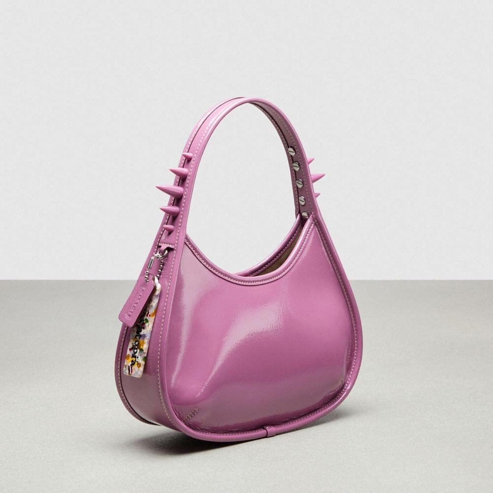 COACH Ergo Bag In Crinkle Patent Topia Leather Spikes in