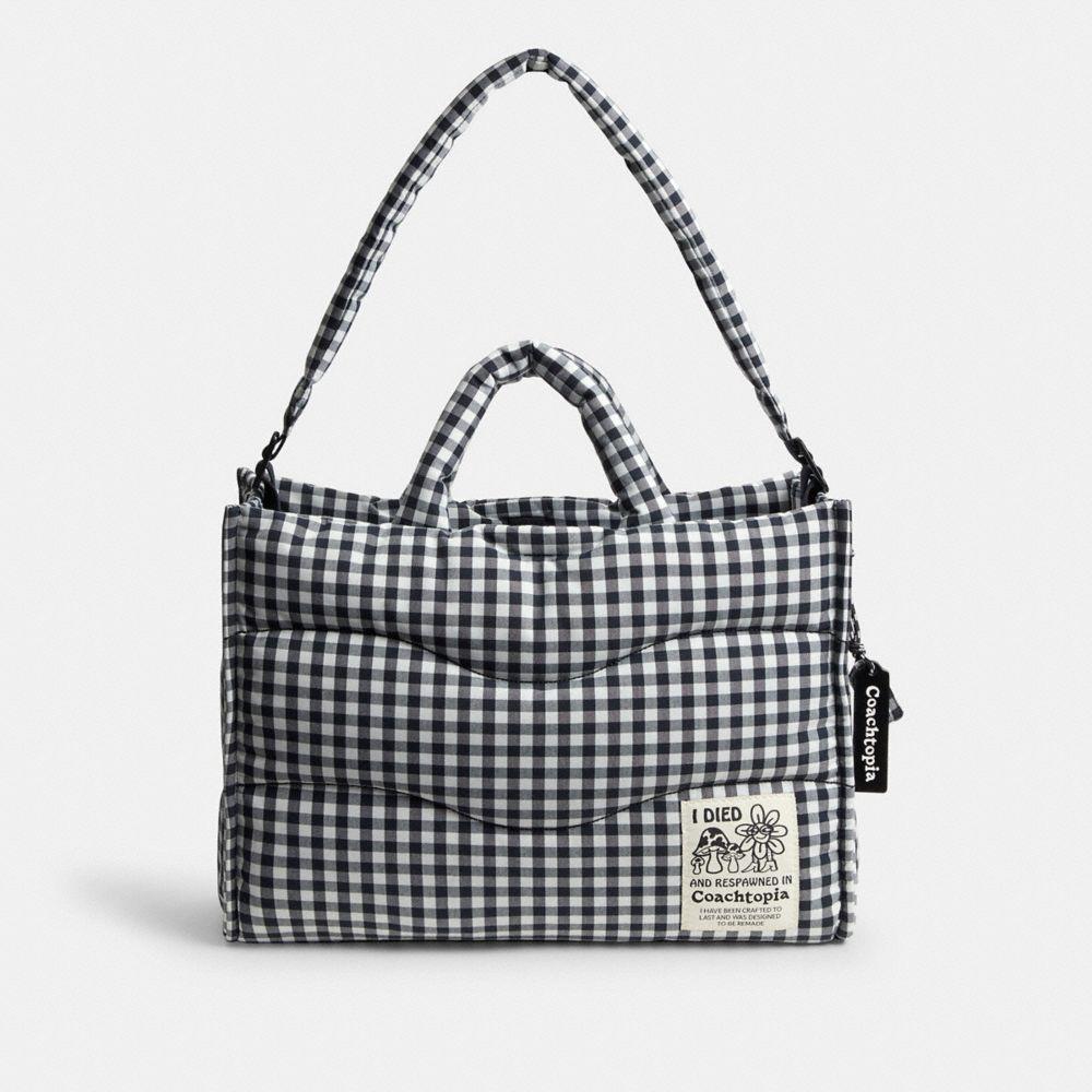や*ほ様 Coachtopia Loop Wavy Tote チェック　大　ルー Coachtopia Topia Loop Tote With Gingham Pattern in Black | Lyst
