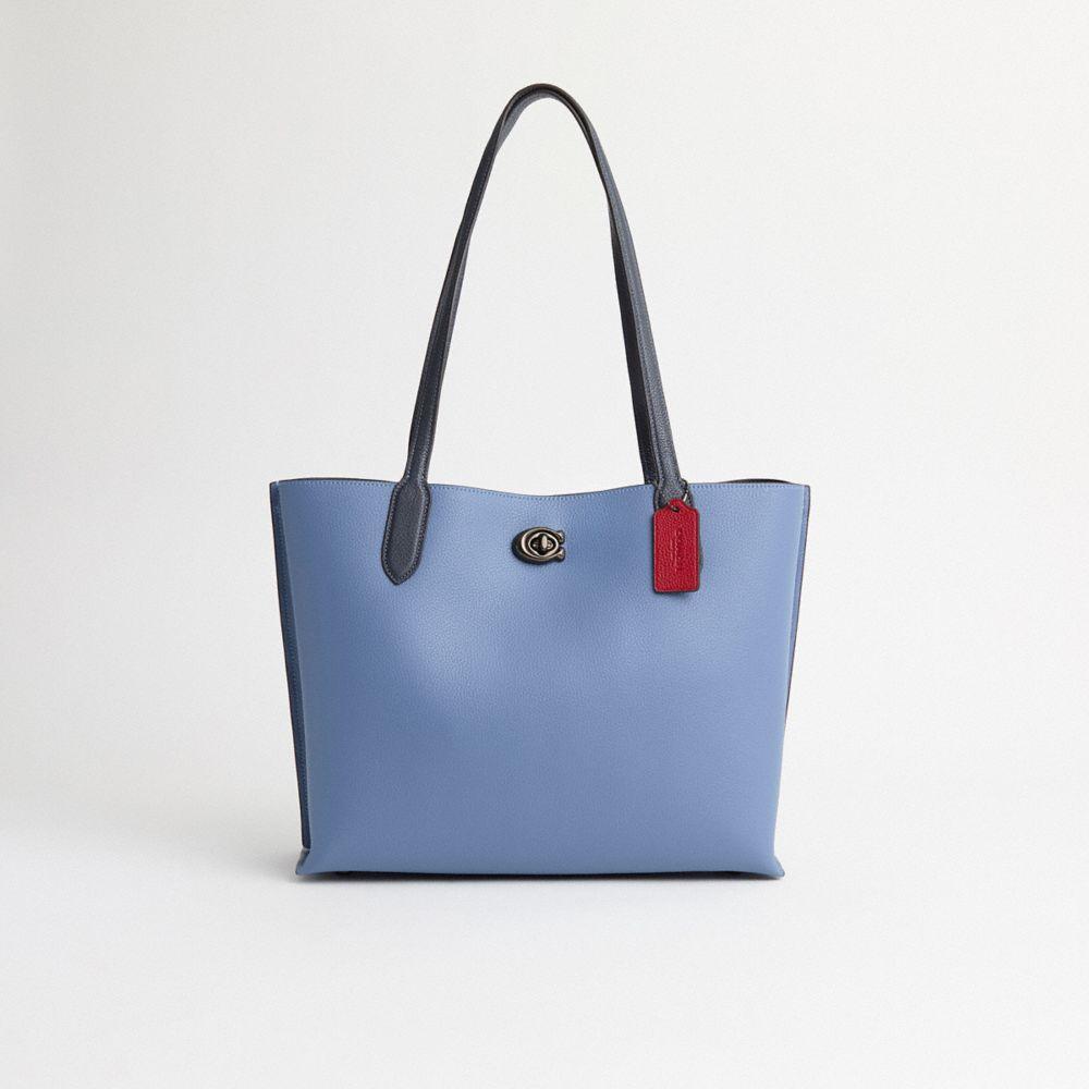 COACH Restored Willow Tote In Colorblock With Signature Canvas Interior