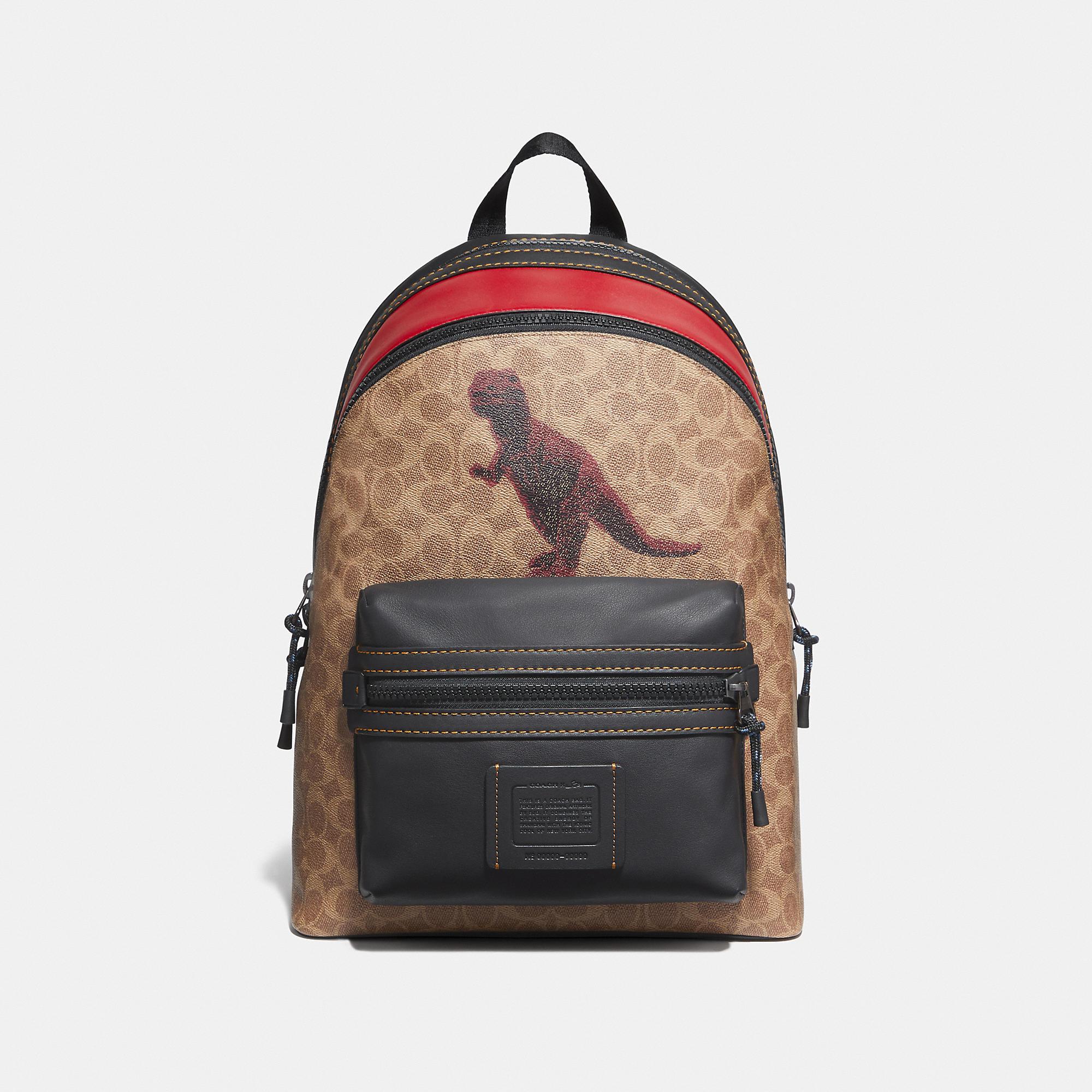 COACH Academy Backpack In Signature Canvas With Rexy By Sui Jianguo in  Khaki/Black Copper (Black) for Men - Lyst