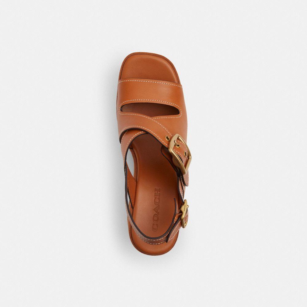 COACH Archival Buckle Wedge Platform in Brown | Lyst