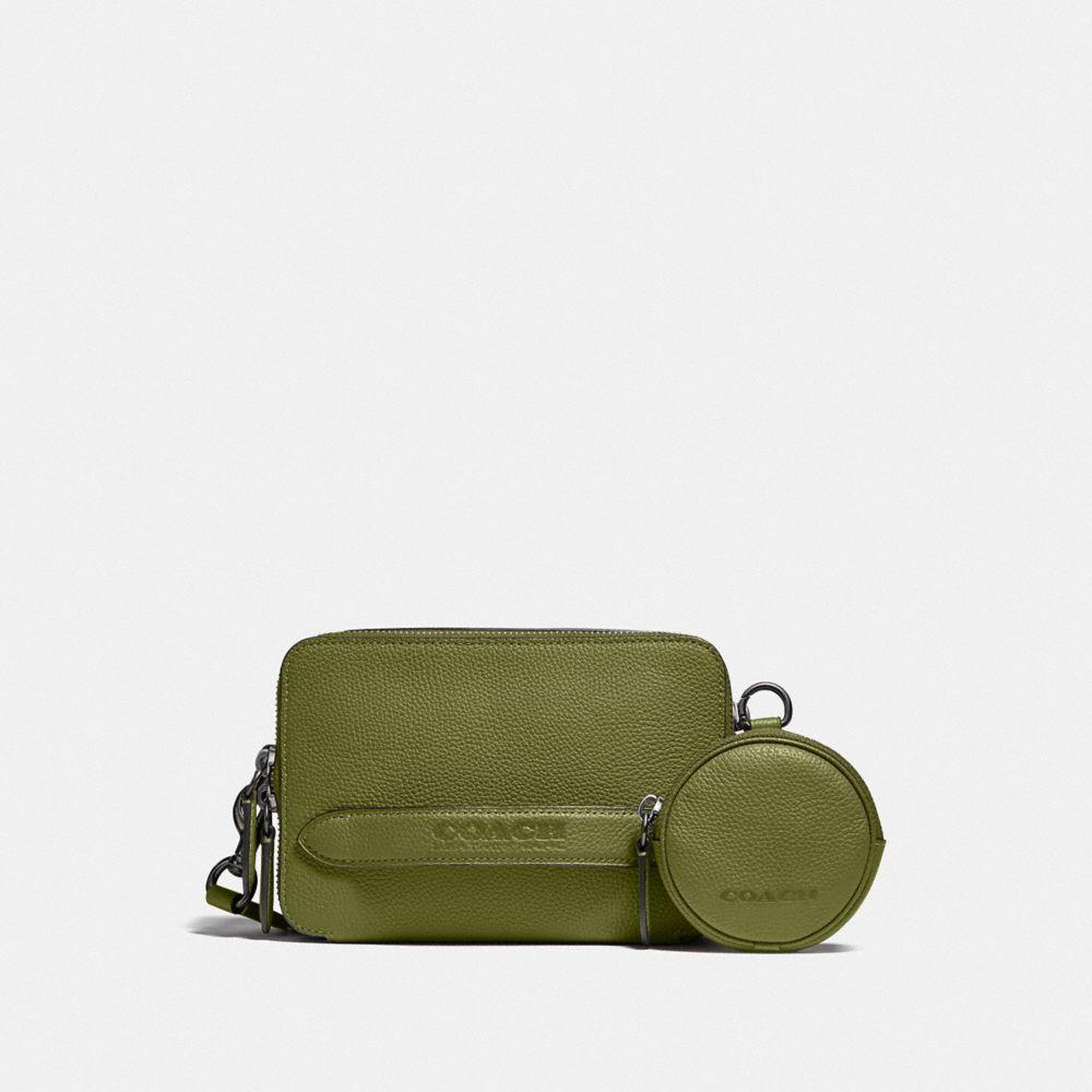 Green crossbody coach purse sale