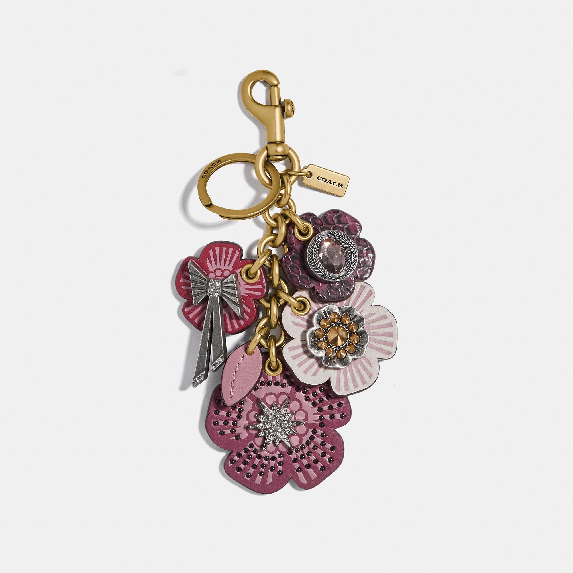 COACH Tea Rose Star Cluster Bag Charm in Pink | Lyst