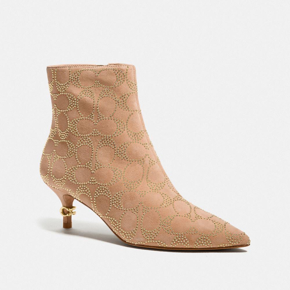 coach suede ankle bootie