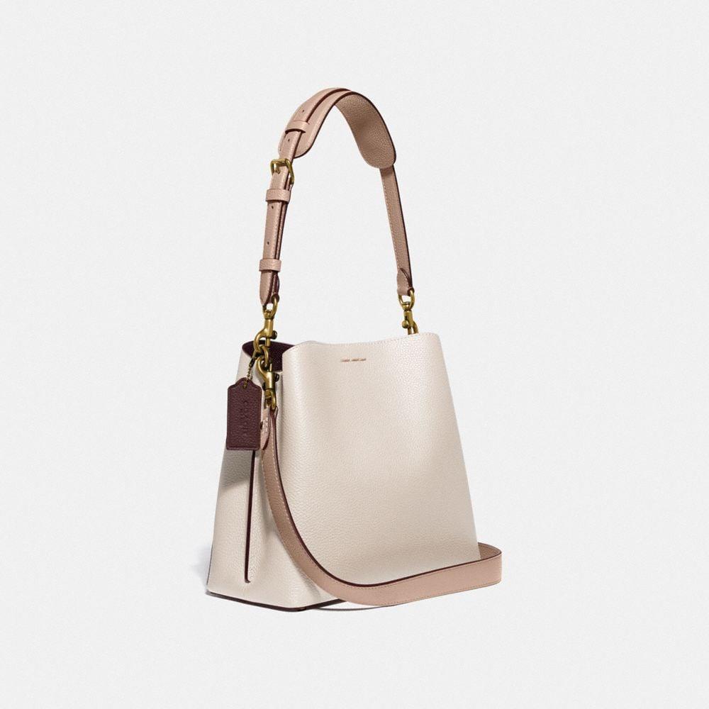COACH Colorblock Leather Willow Bucket Tote Bag