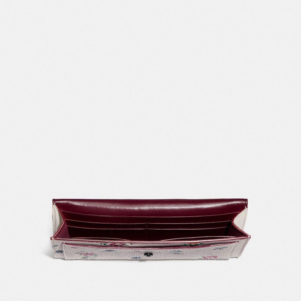 small wallet with wildflower print