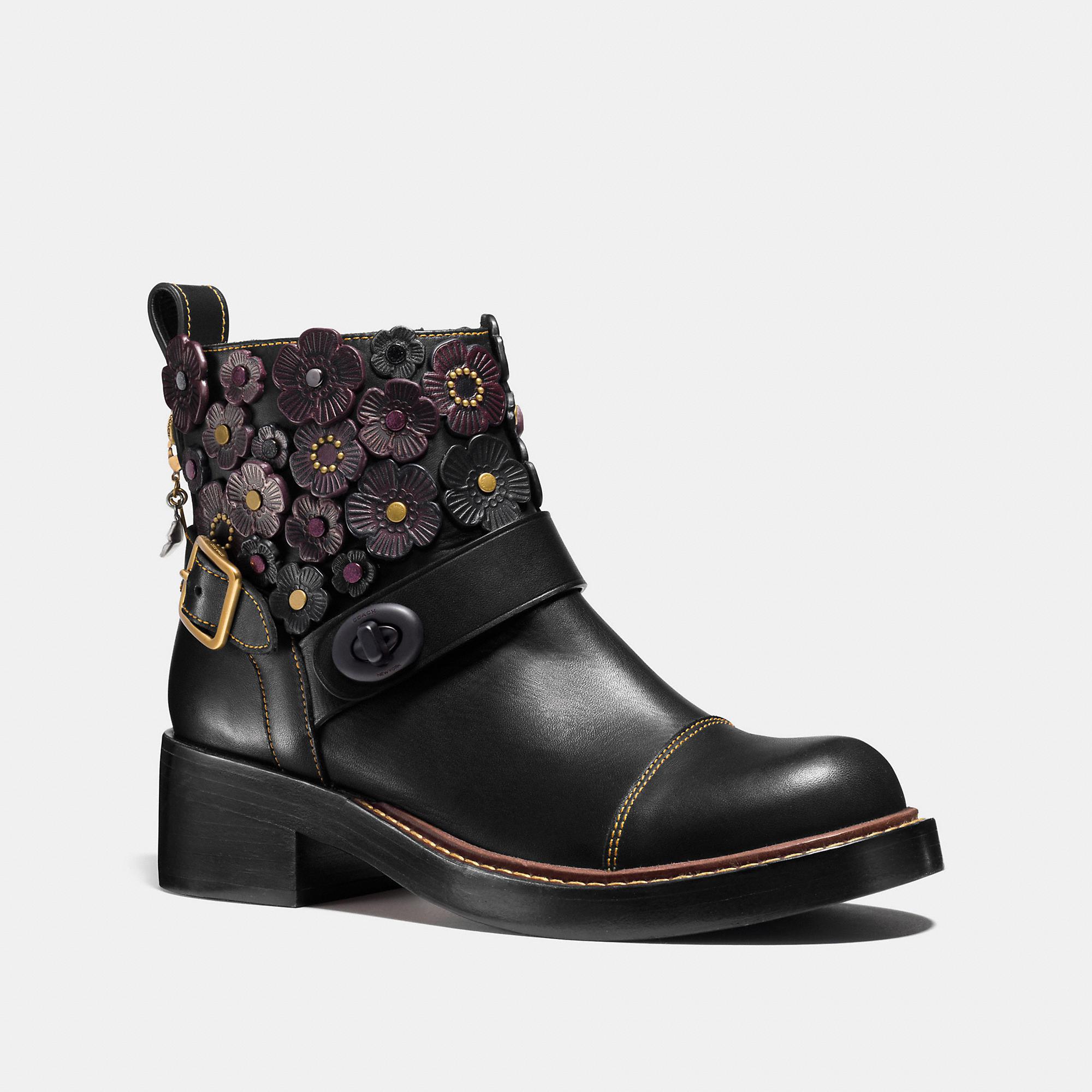 coach debi leather bootie