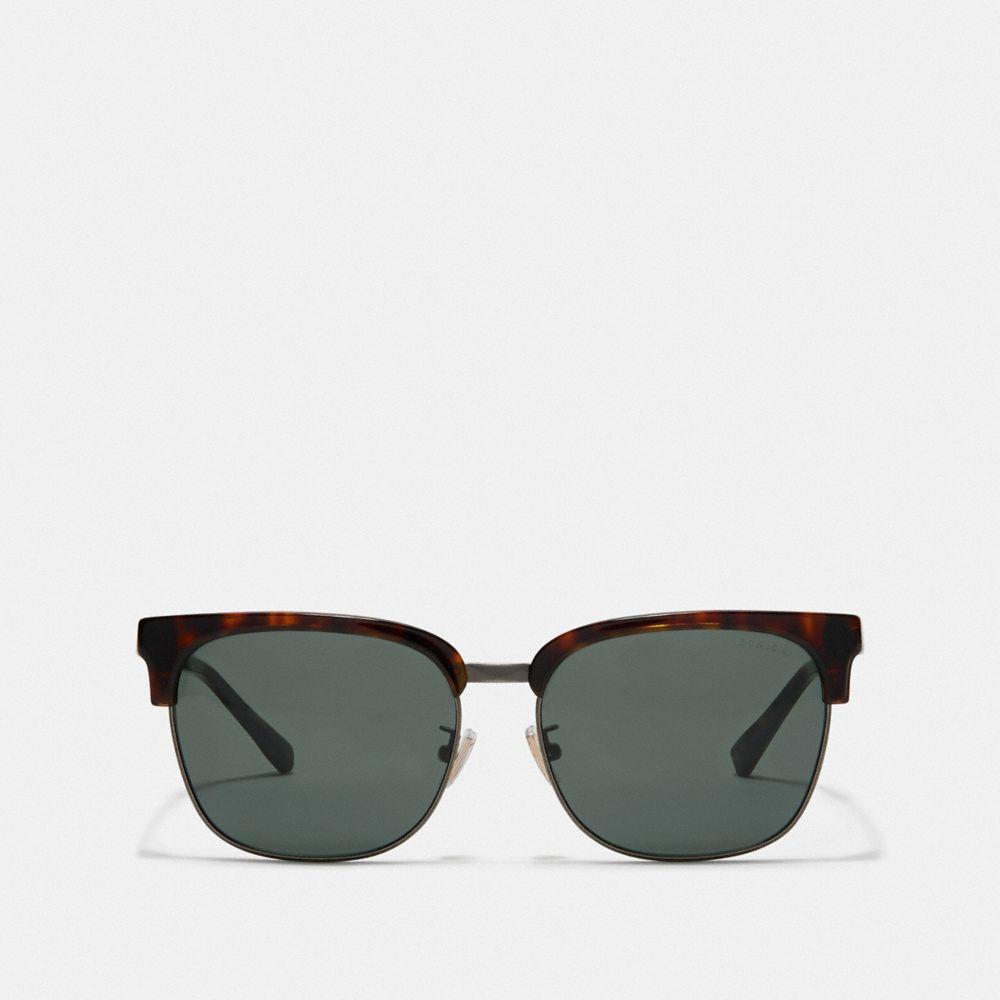 COACH Retro Frame Sunglasses in Dark Tortoise (Green) for Men - Lyst