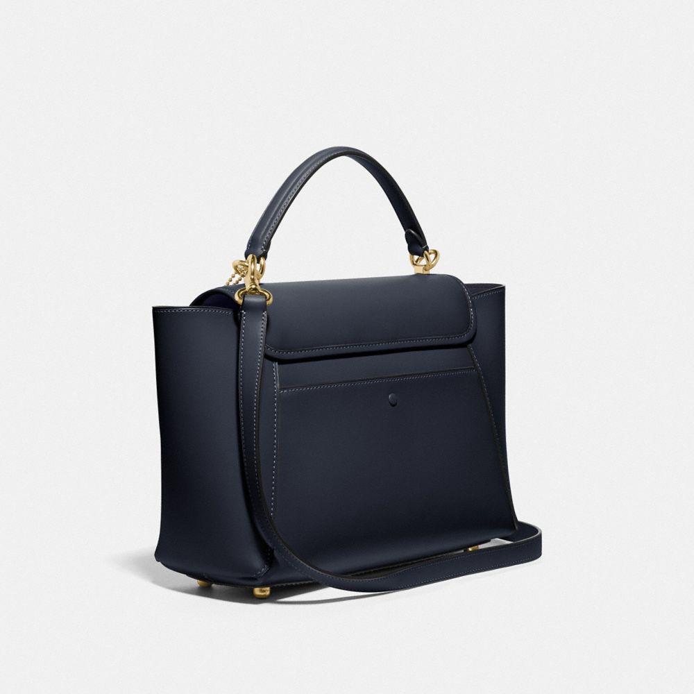 COACH Leather Courier Carryall in Brass/Midnight Navy (Blue) | Lyst