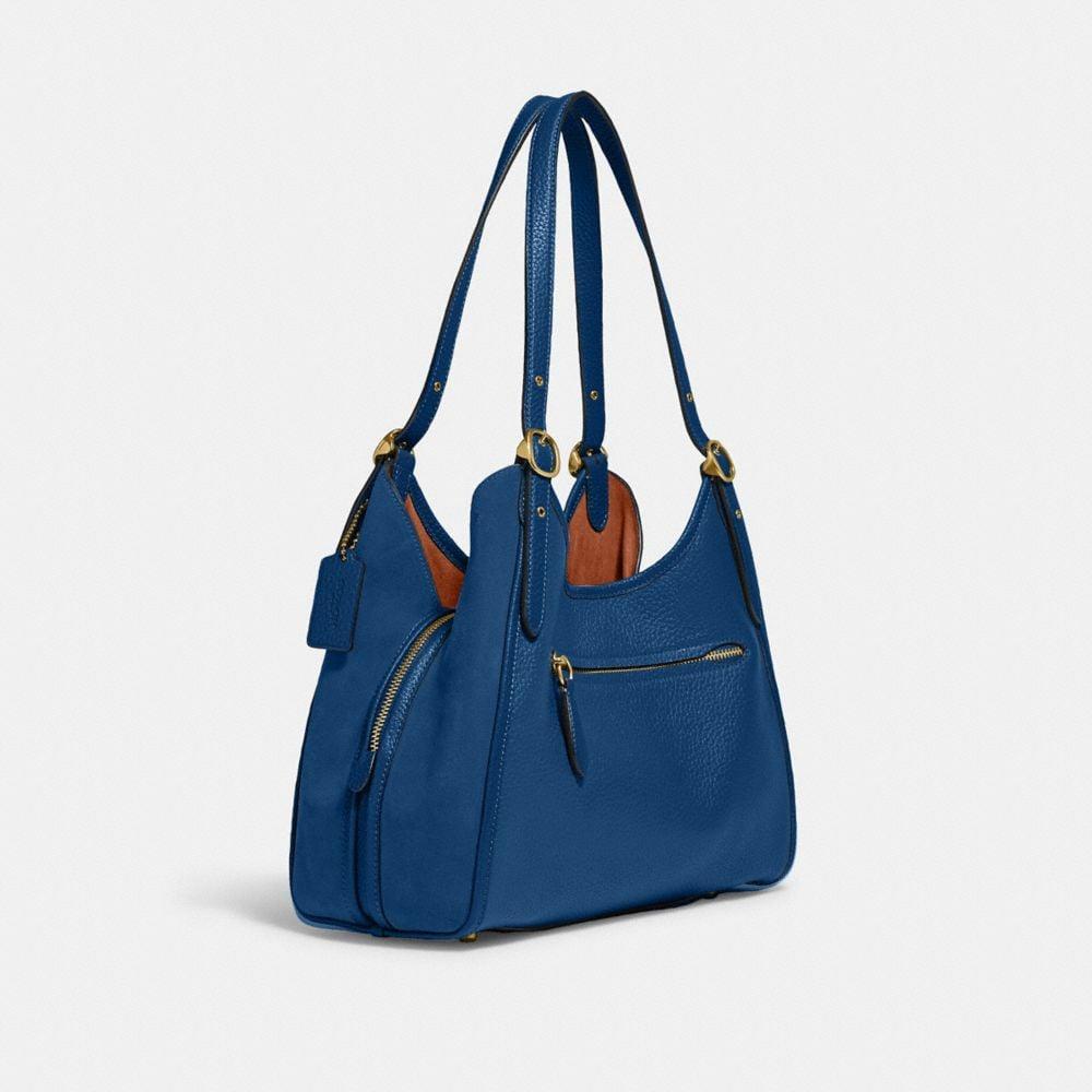 Blue leather hot sale coach bag