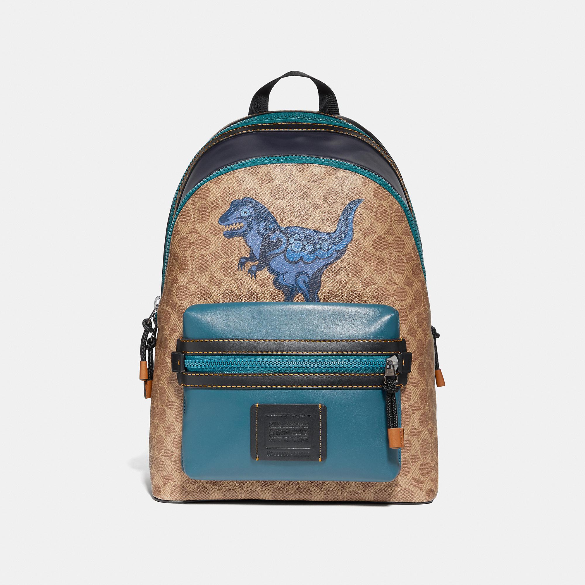 COACH Academy Backpack In Signature Canvas With Rexy By Zhu Jingyi for Men  | Lyst