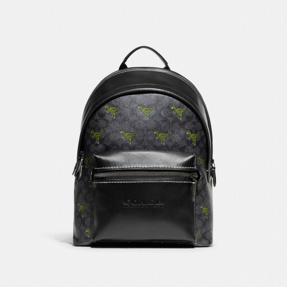 COACH Charter Backpack In Signature Canvas With Rexy Print in Black for ...