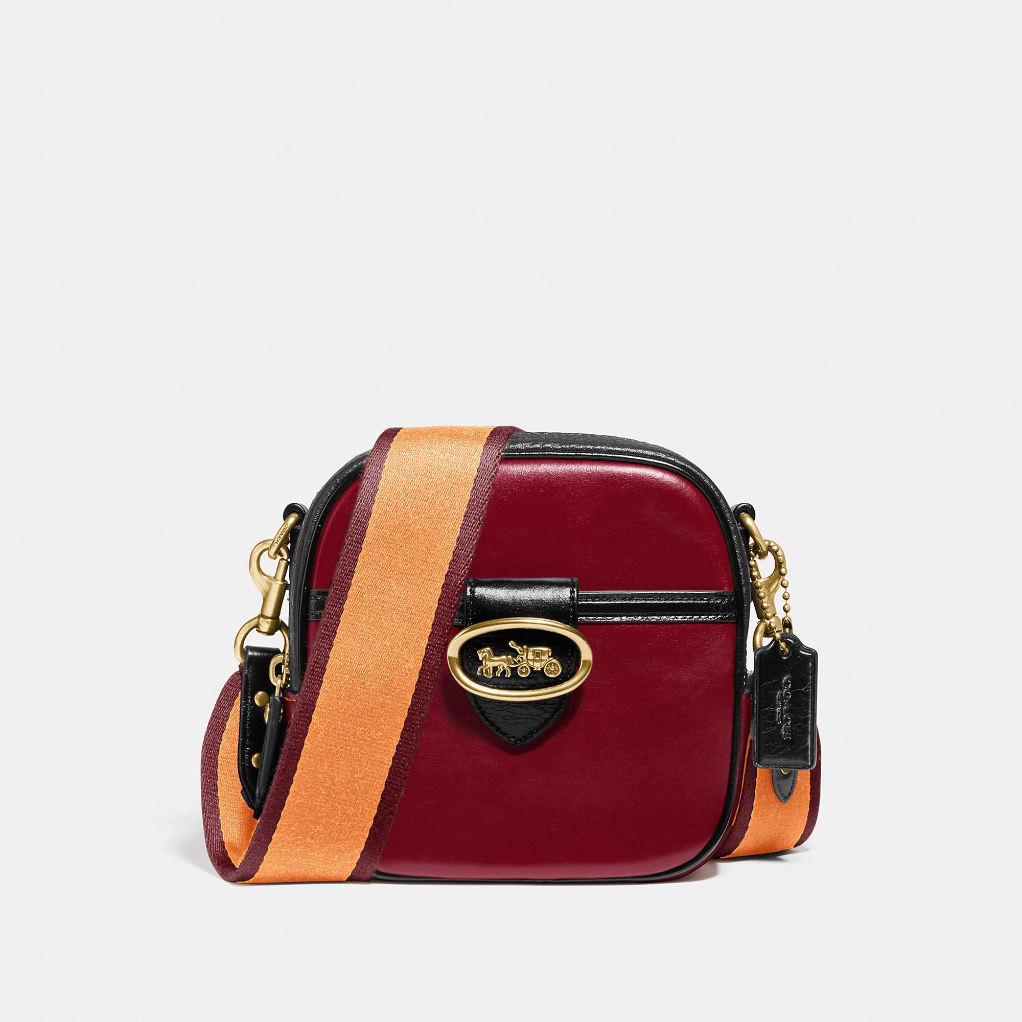 COACH Leather Kat Camera Bag In Colorblock in Red Lyst