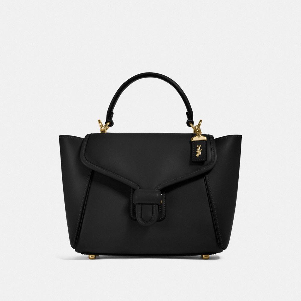 COACH Leather Courier Carryall 23 in Brass/Black (Black) - Lyst
