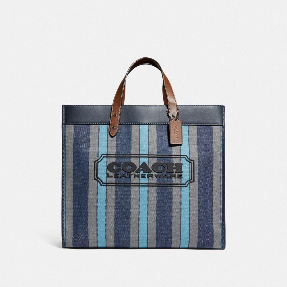coach field tote denim
