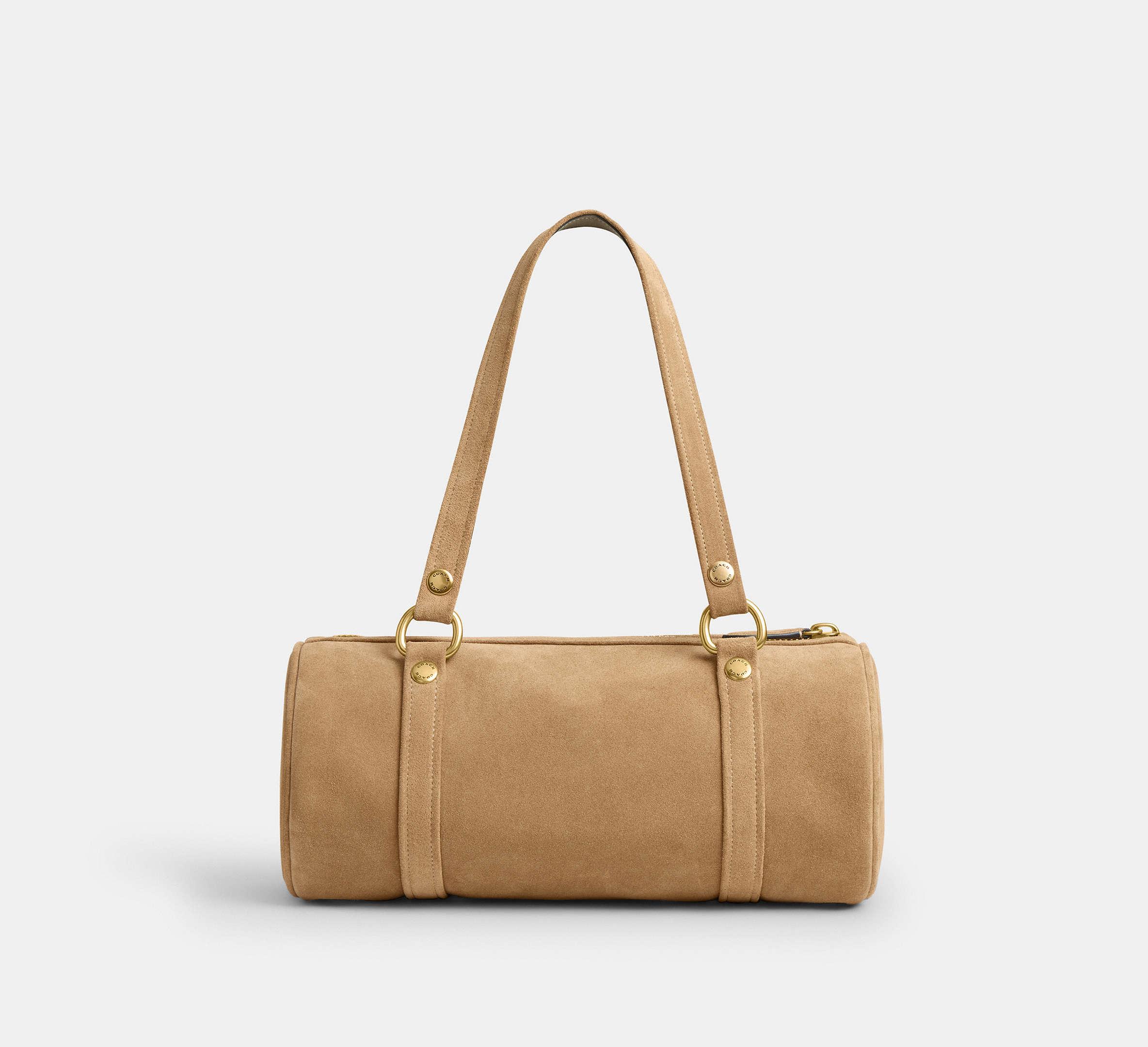 COACH Kisslock Barrel Bag in Black | Lyst UK