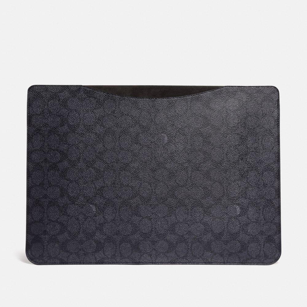 Coach Laptop Sleeve in Signature Canvas with Coach Varsity