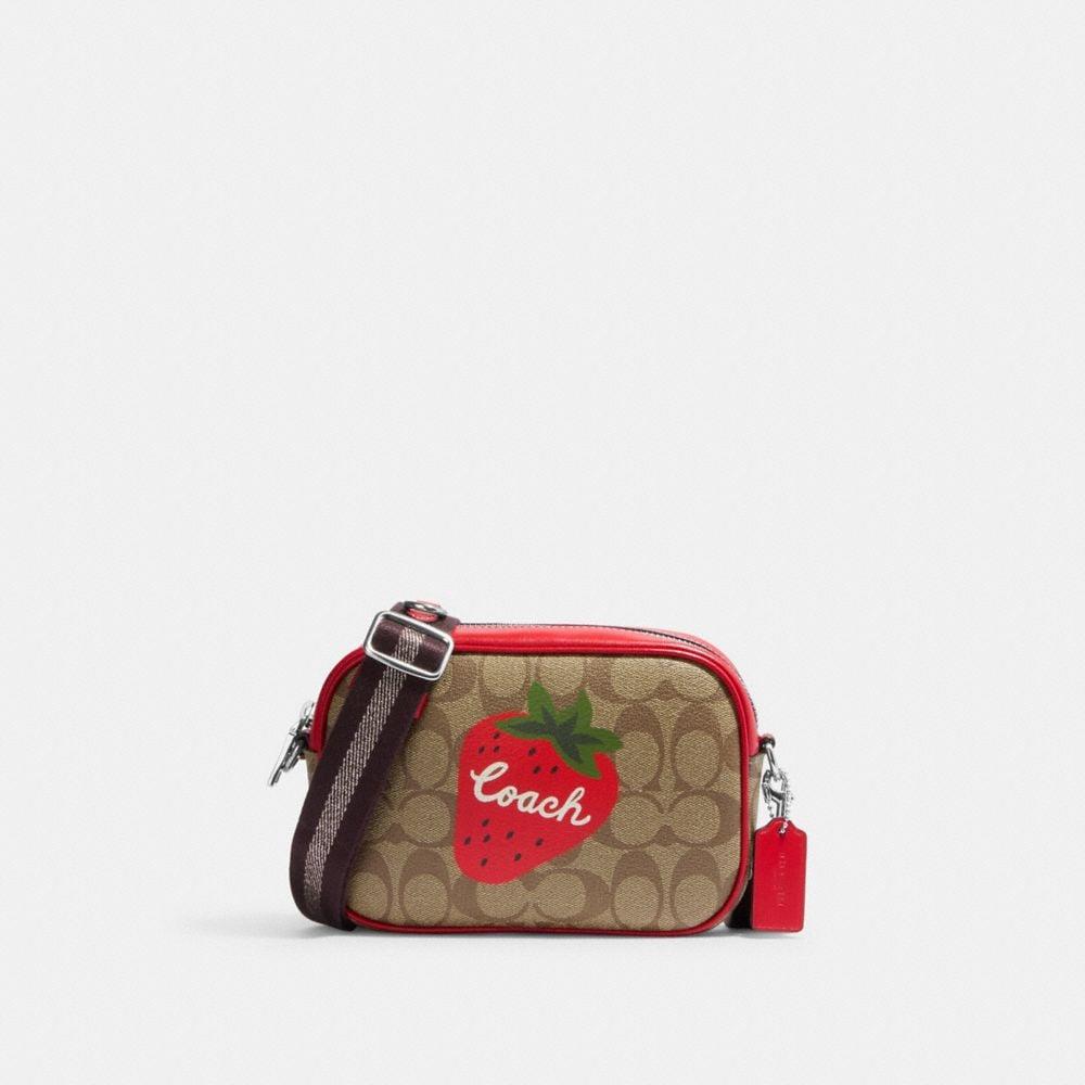COACH Jamie Mini-Kameratasche aus Signature-Canvas mit "Wild Strawberry"-Print  in Rot | Lyst DE