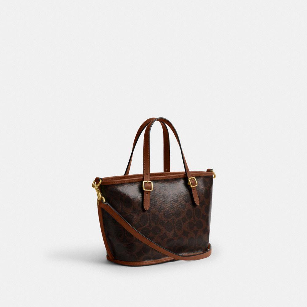 COACH Taxi Tote Bag 21 In Signature Canvas in Brown | Lyst