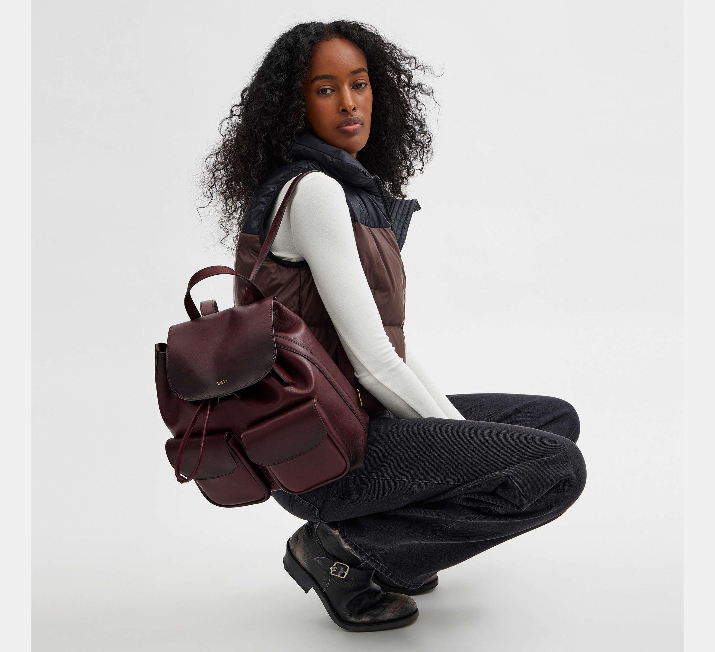 Coach Customized Crosby 28 Backpack Crosby Backpack 28 in Merlot : r/Coach main image 3