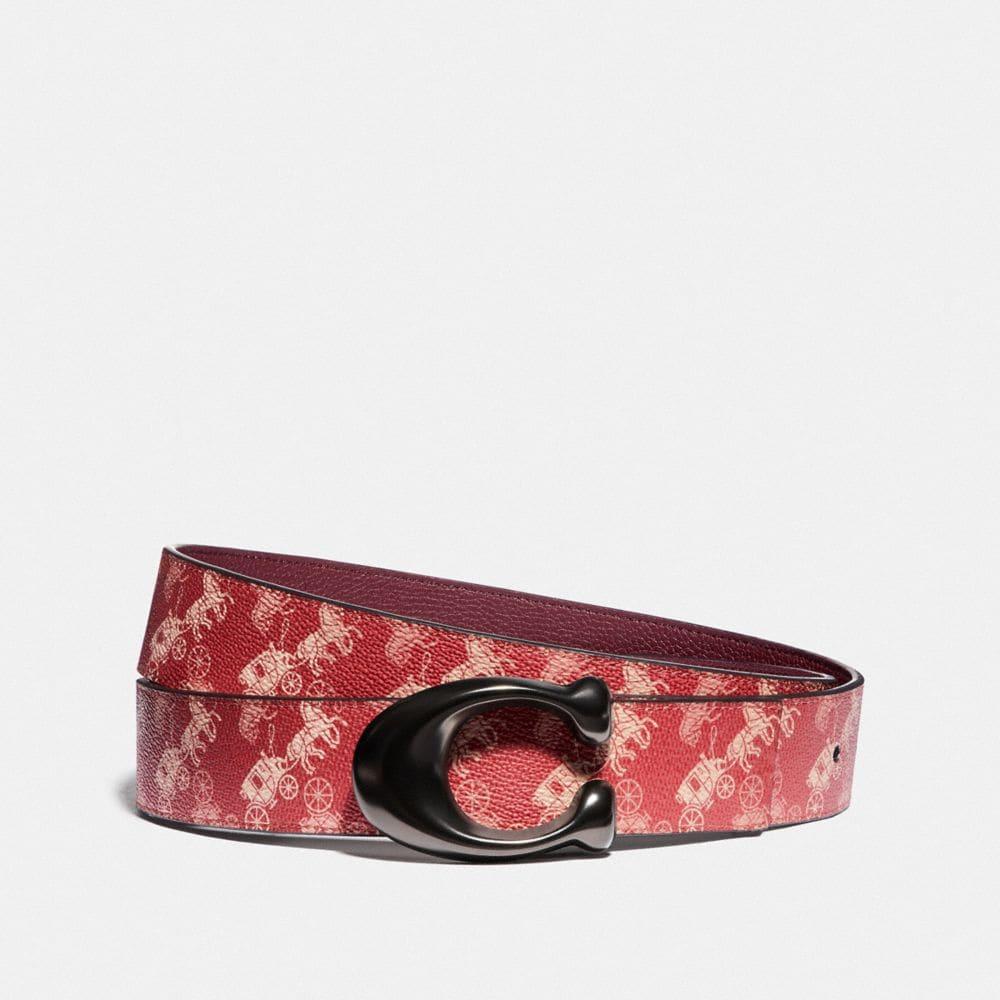 COACH Signature Buckle Reversible Belt With Horse And Carriage Print