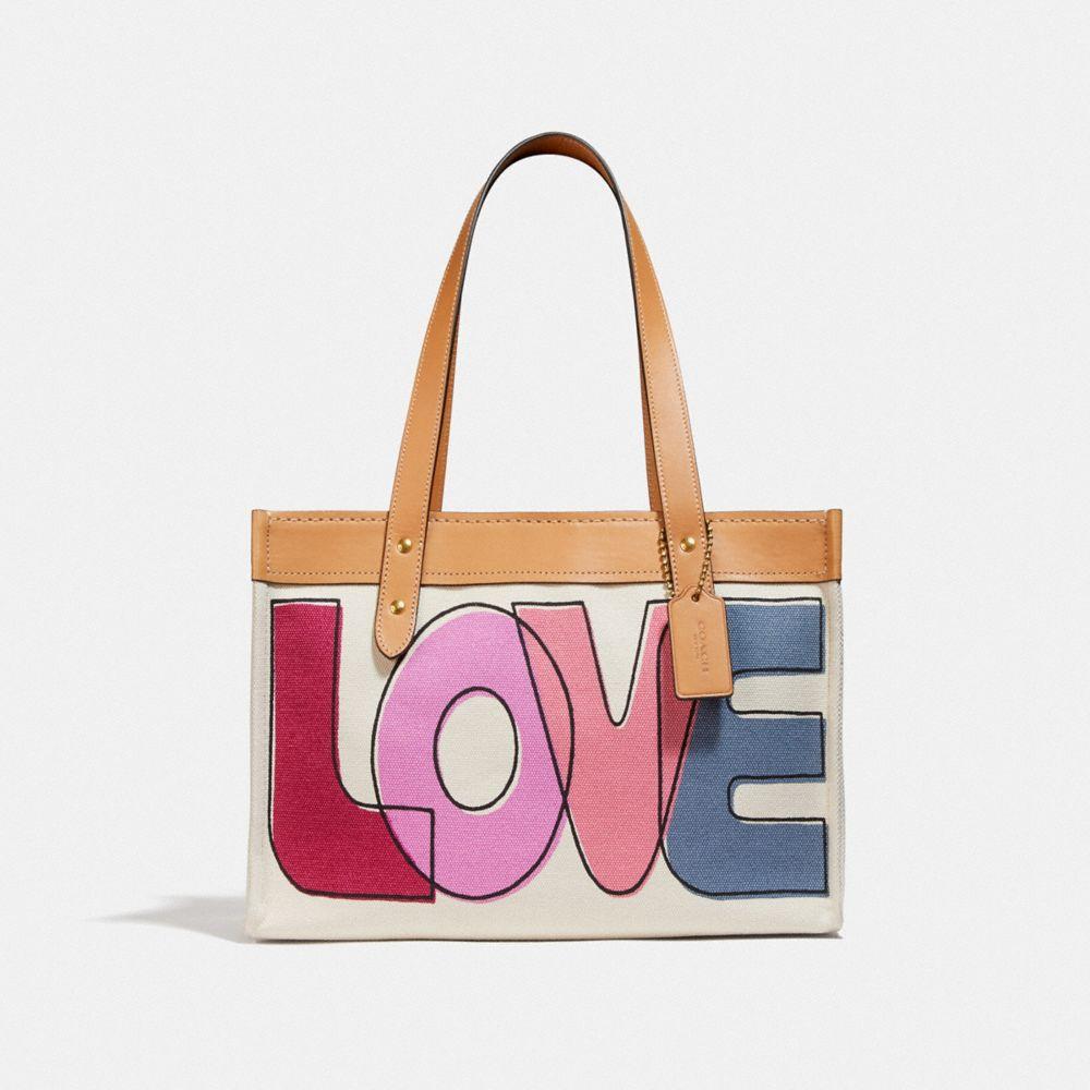 COACH Tote 33 With Love Print in Pink