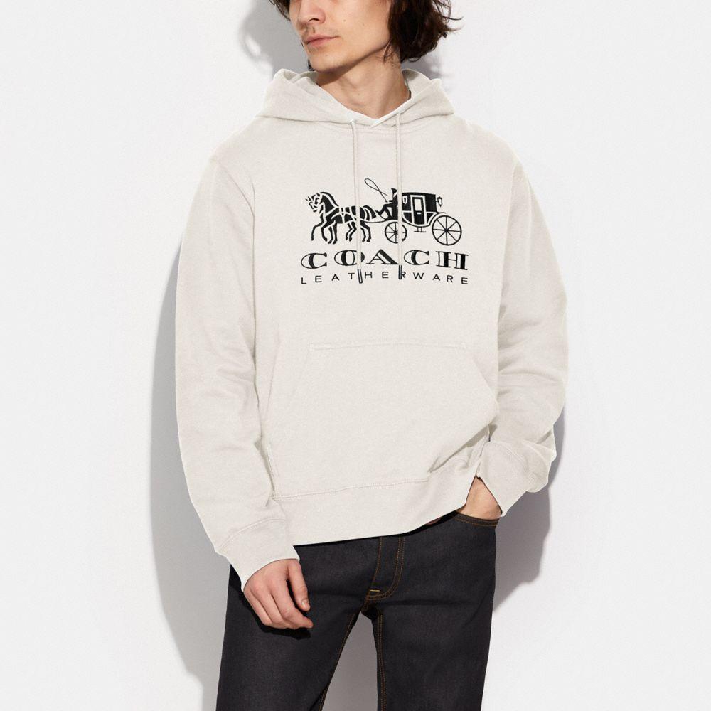 Coach logo hoodie hot sale