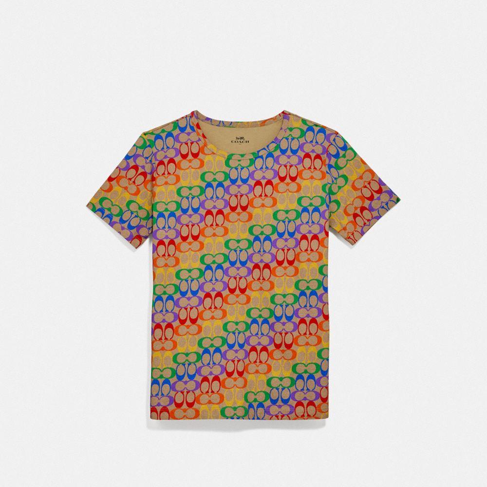 COACH Rainbow Signature T-shirt | Lyst