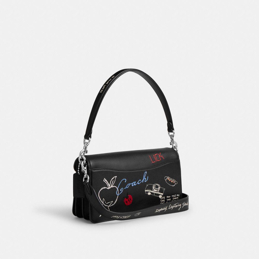 COACH Tabby Shoulder Bag 26 With Sketch Print in Black | Lyst