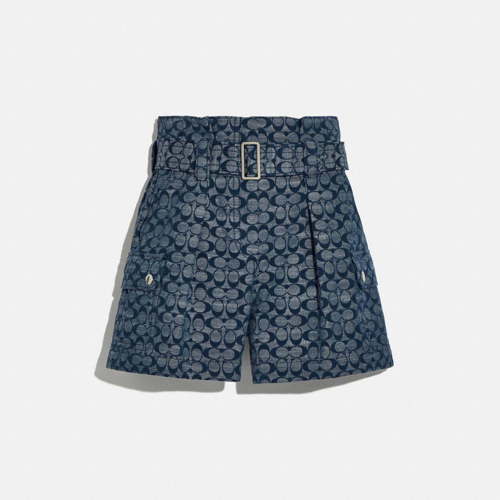 coach denim shorts